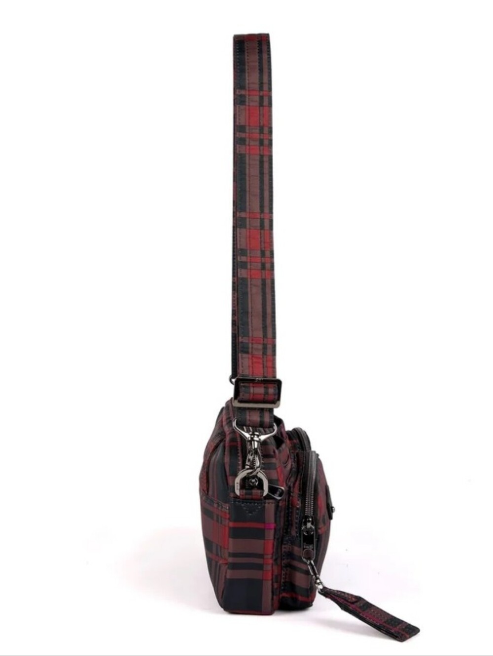 $75 Retail NWT Lug Belt Bag, Sling, & Crossbody Bag In Berry Plaid (HTF!) - Picture 9 of 14